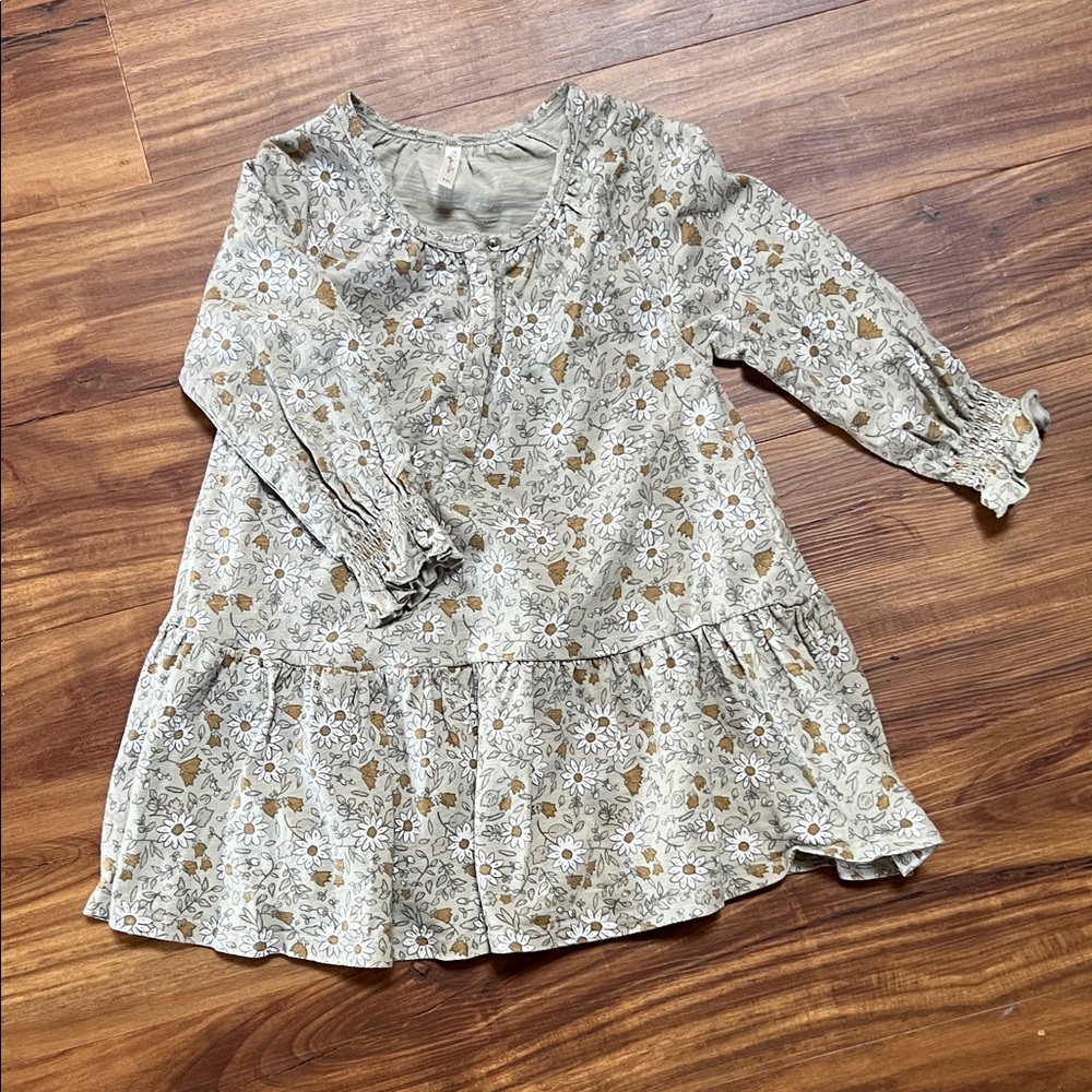 Rylee + Cru Sage Floral Dress, size 2-3T